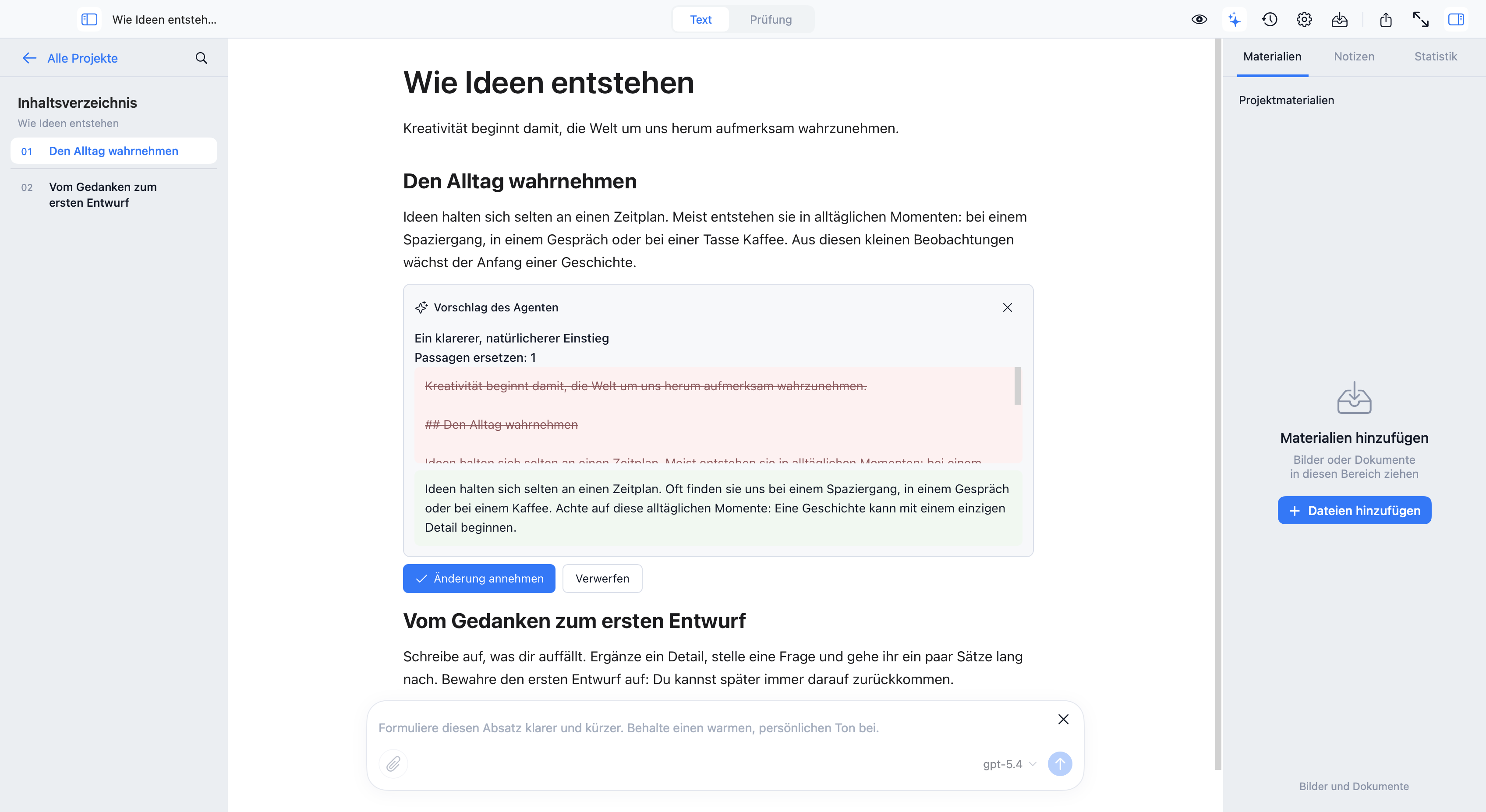 Pero-Arbeitsbereich: Artikel